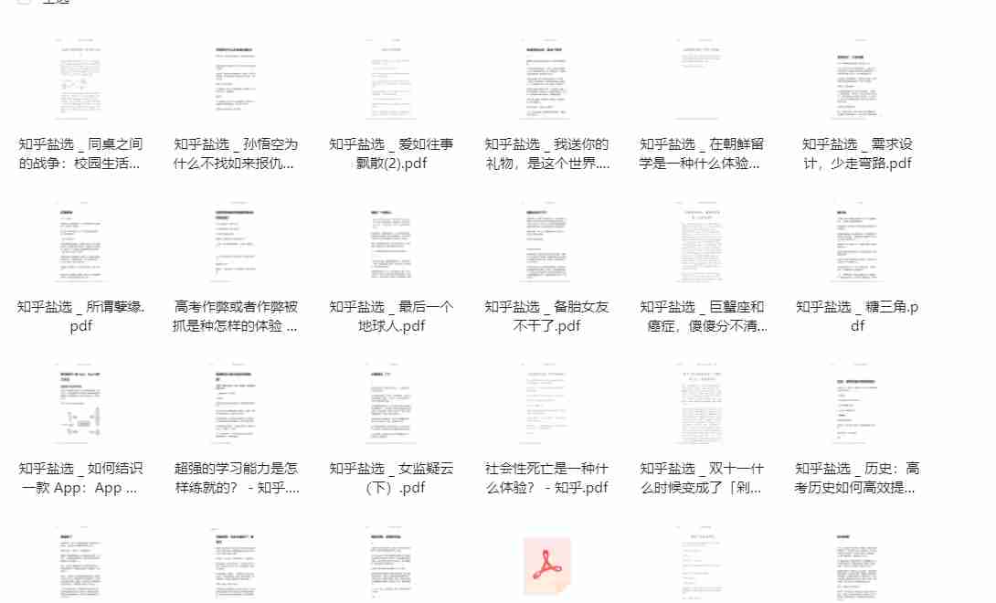知乎、盐选付费文章合辑、合集【2888部】【5.03G】