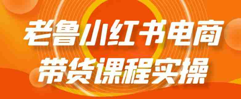 老鲁小红书电商带货课程实操
